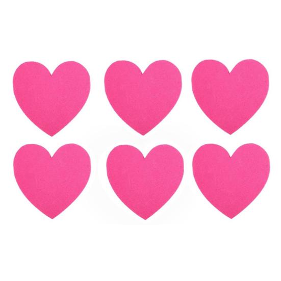6 шт. Фетровые подставки на День святого Валентина Красные Розовые Подставки под напитки с сердечками любви для Дня святого Валентина, Дня рождения, Свадьбы, Помолвки, Украшение стола для вечеринки