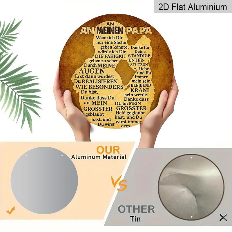2D Flat Aluminum Father's Day-themed Ornaments in Various Sizes. Featuring A Silhouette of A Father and Daughter Embracing, These Make An Ideal