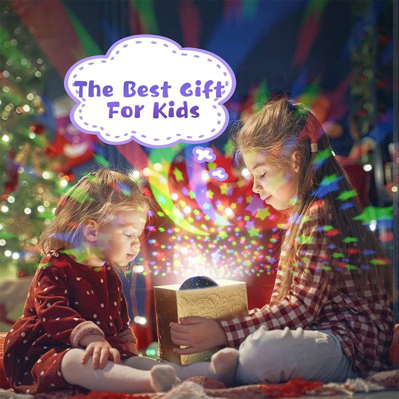 Детский проектор ночного света с таймером дистанционного управления, вращающийся на 360 градусов, 3 уровня яркости