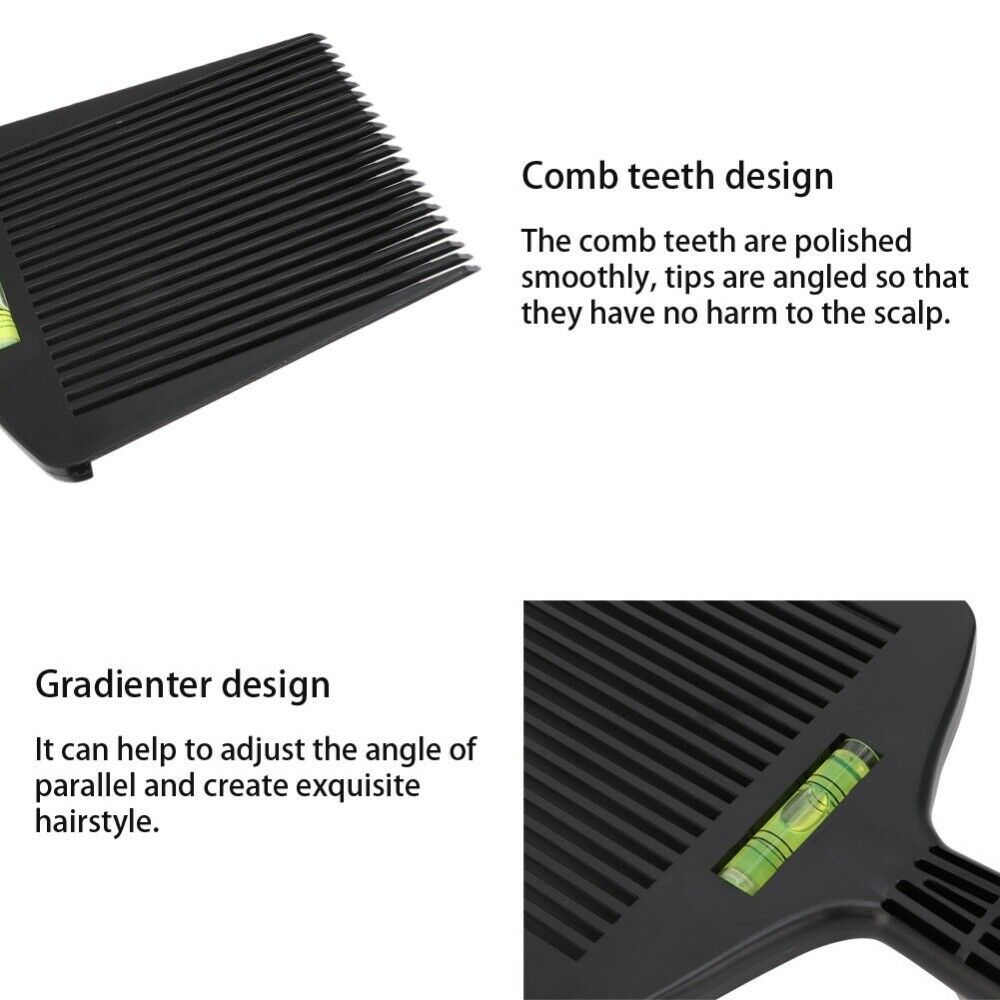 Professional Styling Tool Barber Hair Cutting Short Hair Trimming Flat Top Comb With Liquid Balance