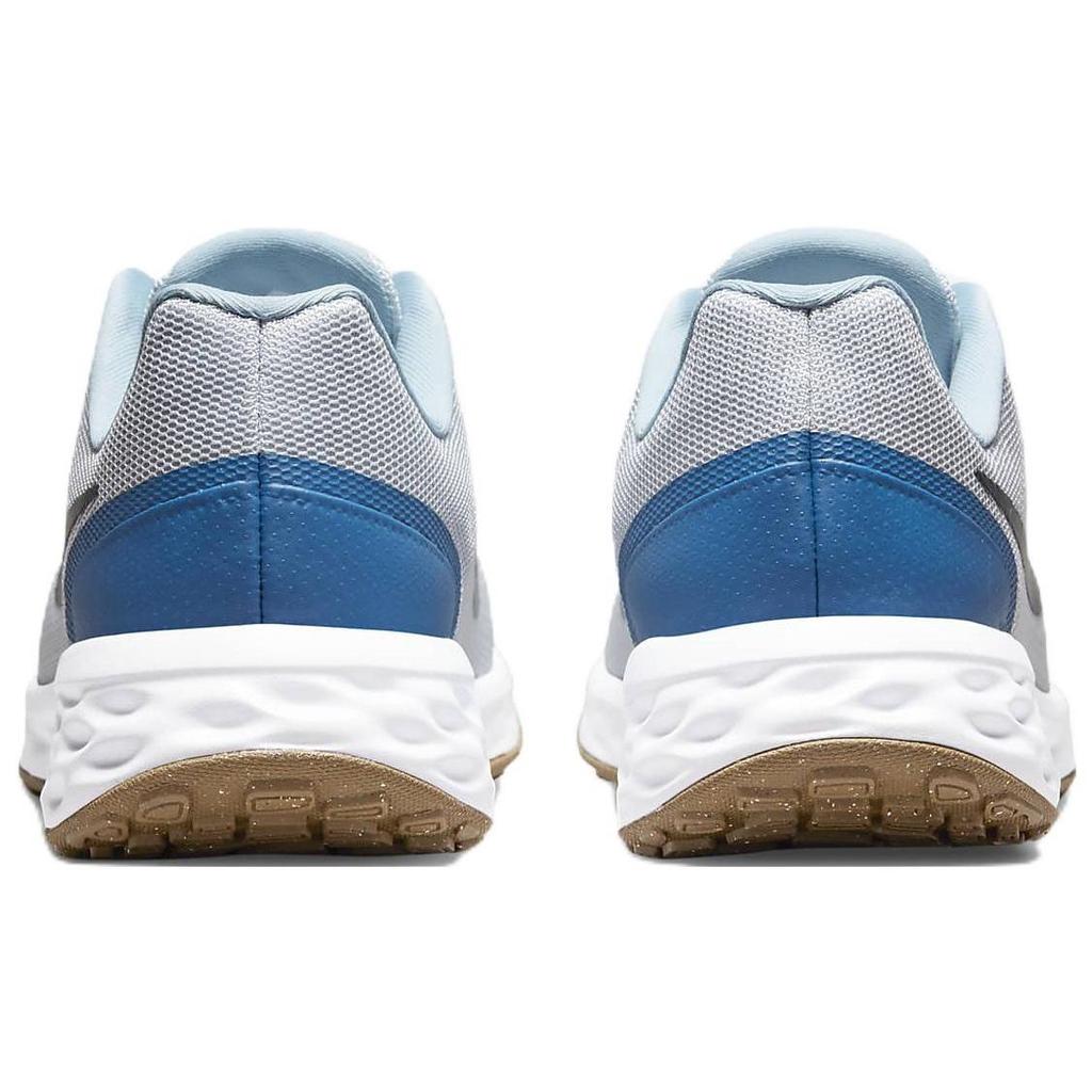 Nike Revolution 6 Next Nature Pure Platinum Thunder Blue Мужские кроссовки Серые Темно-Марина-Синие Изношенные-Синие DC3728-009