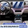 Для BYD DOLPHIN EV 2024 Защитная пленка-наклейка от царапин на интерьер автомобиля, центральная консоль, навигационный экран