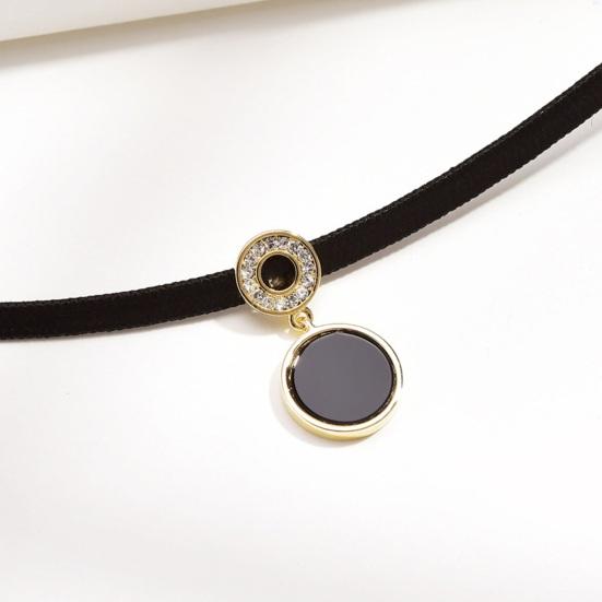 Yousheng темный стиль, женское ожерелье на ключице, круглый кулон, регулируемая длина, женское колье, ожерелье, ювелирное изделие, подарок