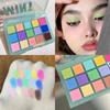 15 Colors Makeup Sweet Party Eyeshadow Pallete Blue Eyeshadow Palette Shimmer Glitter Matte Shades Neon Pigments