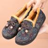 Cotton Shoes Women's Winter New Middle-aged and Elderly Flat-soled Mother Shoes with Velvet To Keep Warm Old Beijing Cotton Shoes Cotton Boots