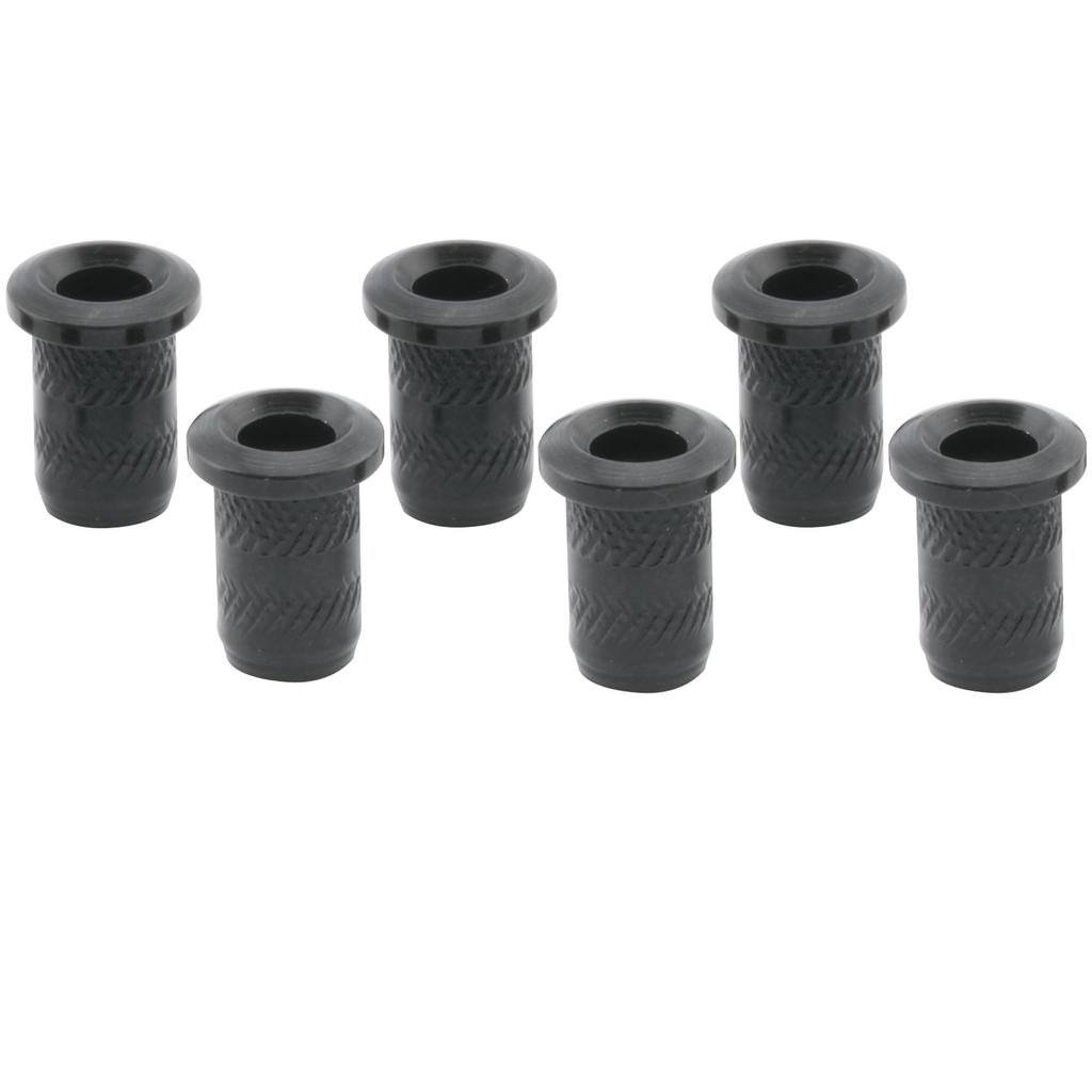 Musiclily Pro 4mm Steel Top Mount Guitar String Black of Bushings, (Set 6)