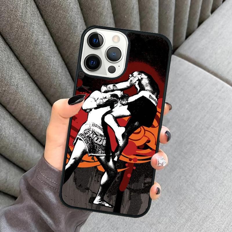 Чехол для телефона Kickboxing Fight Muay Thai для iPhone 17 Air 16 16e 15 13 14 Pro Max 11 12 Plus 2022 MAX Защитный чехол coque
