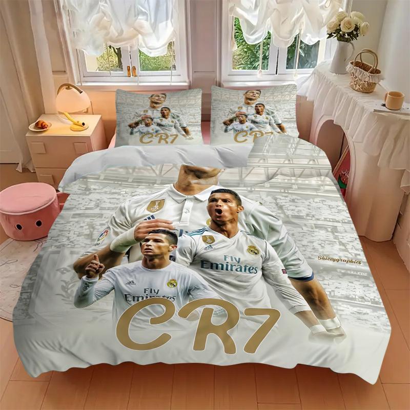 3Pcs Cristiano Ronaldo'S Legacy Bedding Sets For All Sizes New 3D Printed Bed Cover Comforter Duvet Cover Pillowcase Bedroom Decoration