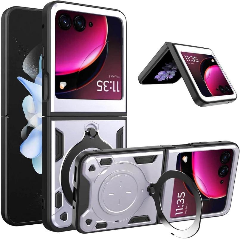 Слайдерная крышка для Motorola Moto Razr 60 Ultra 50 40 Ultra Razr Plus Чехол Кольцо-подставка Держатель Ударопрочный Защита камеры Capa