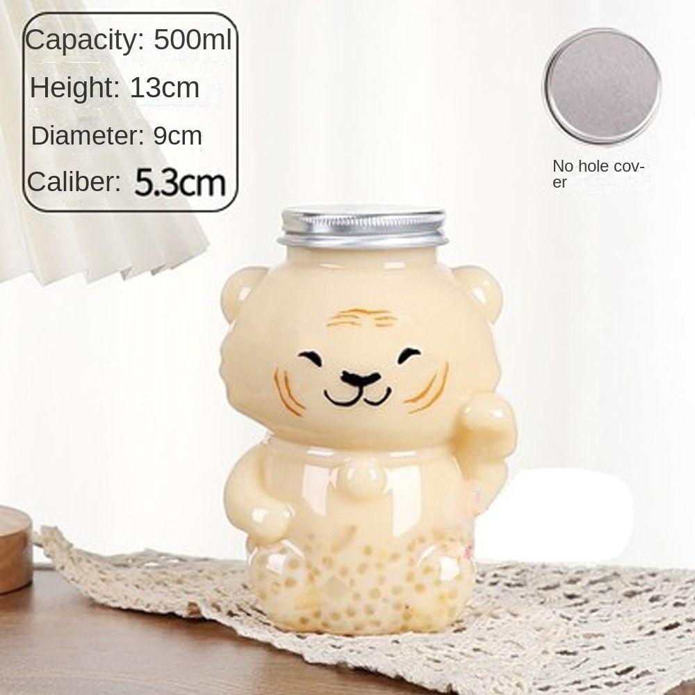 2 шт. с крышками, бутылка для воды, одноразовые прозрачные бутылки для напитков с медведем, милый контейнер для меда, вечеринка
