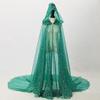 with Oversized Hood Glitter Cape Lace-up Overcoats Glitter Halloween Hooded Cloak  Cosplay Outfits