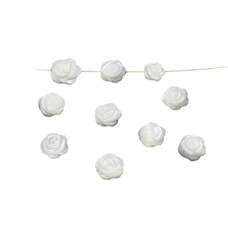 Подвеска в виде ракушки-подковы с 3D-розой для самодельных украшений - браслеты, серьги, ожерелья