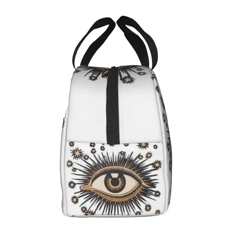 Винтажная сумка для обеда с защитой от сглаза для школы, офиса, амулета Назара, узор в стиле бохо, термобокс для бенто для женщин и детей