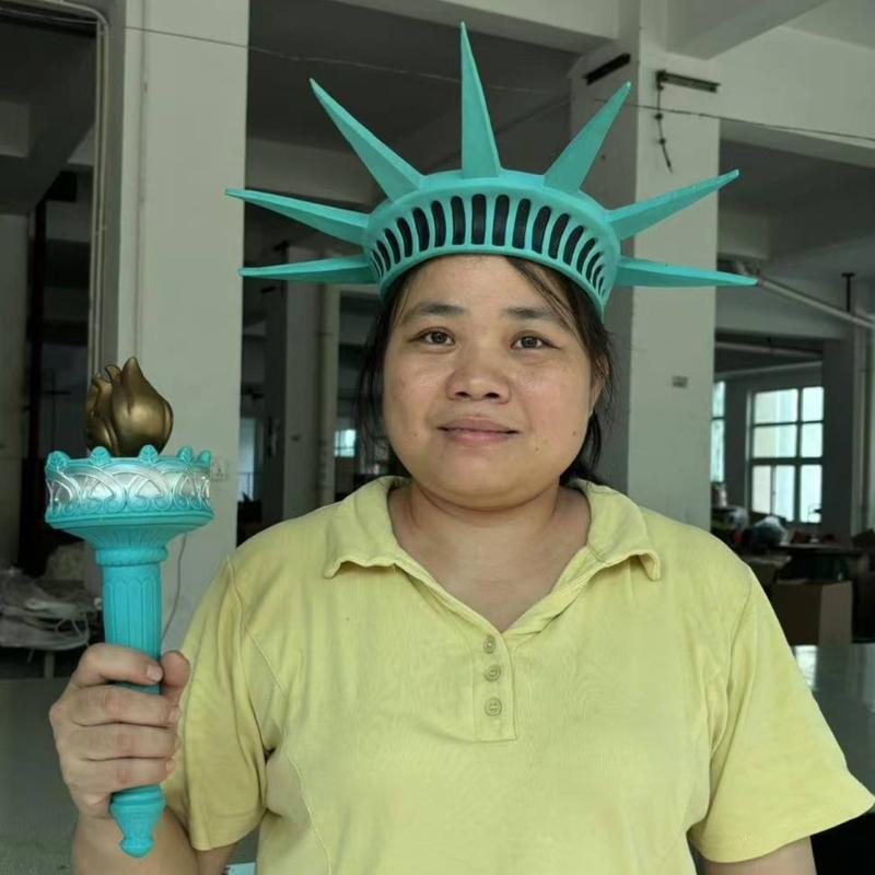 Аксессуары для женского костюма на Хэллоуин: корона Статуи Свободы, факел, костюм для косплея.