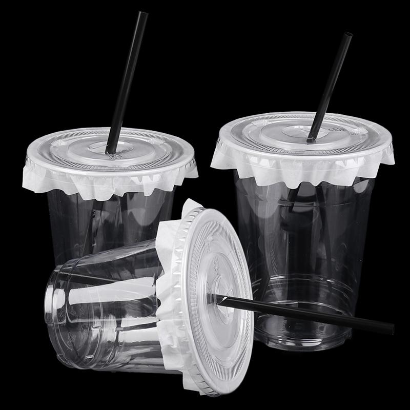 10 шт. 360/420/520 мл пластиковые стаканы с соломинками и крышками, стакан для закусок и напитков, стакан для холодных напитков, прозрачный одноразовый пластиковый стакан ПЭТ, стакан для боба-молочного чая