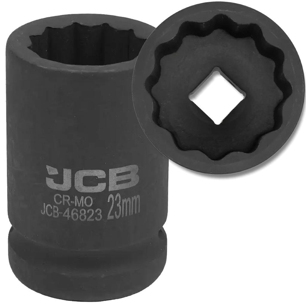 JCB Impact Socket 3/4" 23mm 12-point Cr-Mo Socket Wrench