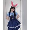 Halloween cosplay costume womens cute rabbit police outfit adult 5-piece set lolita dress women