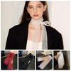 Silk Material Silk Scarf Thin Long Narrow Scarf Fashion Decorative Scarf  Women