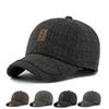 Autumn Winter Warm Cap Men Woolen Baseball Cap for The Elderly Outdoor Warm Ear Protection Cap
