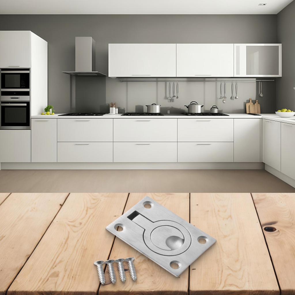 Скрытая ручка из нержавеющей стали с кольцом для пальцев, ручка-скоба для шкафа, встроенная ручка для раздвижной двери, фурнитура