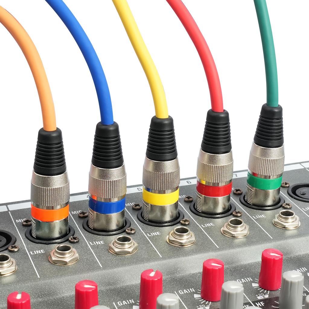 10Pcs 3Pin Mixer Audio Cable XLR Cord Anti-interference XLR Male to Female Connectors Microphone Extension Wire Line