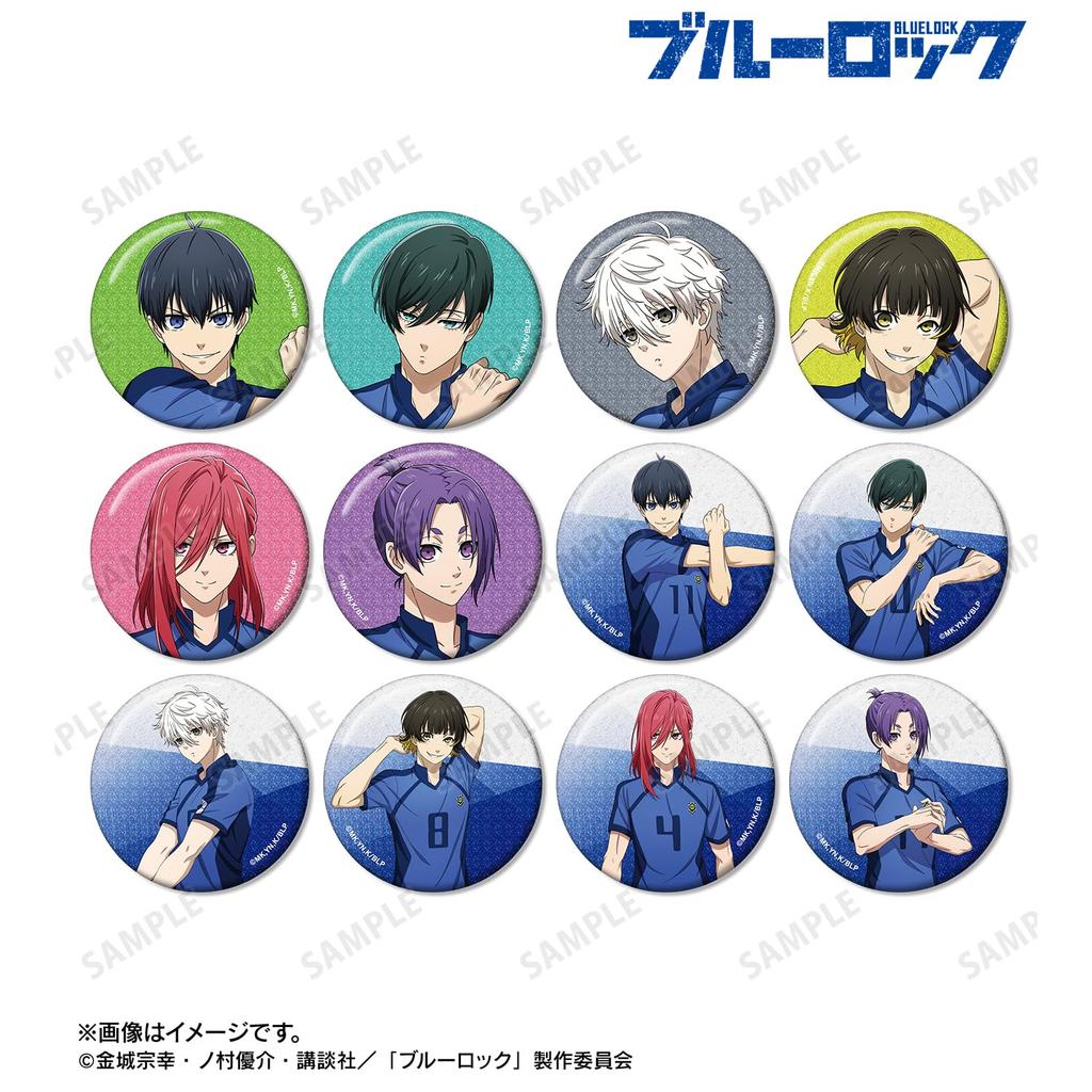 TV Anime Original Illustration Preparation Trading Glitter Can Badge Box of 12 "Blue Lock" Pre-Game Ver.