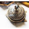 Brass Incense Burner Tortoise Peacock Loban Dani Brass Dhoop Dani Aarti Brass Loban Dhoop Dani Dhoop Dani Burner For Home Office Temple Puja(Round)