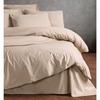 Parure de lit - 1 housse de couette 220 x 240 cm + 2 taies d'oreiller 60 x 60 cm - 100% coton renforcé - Beige