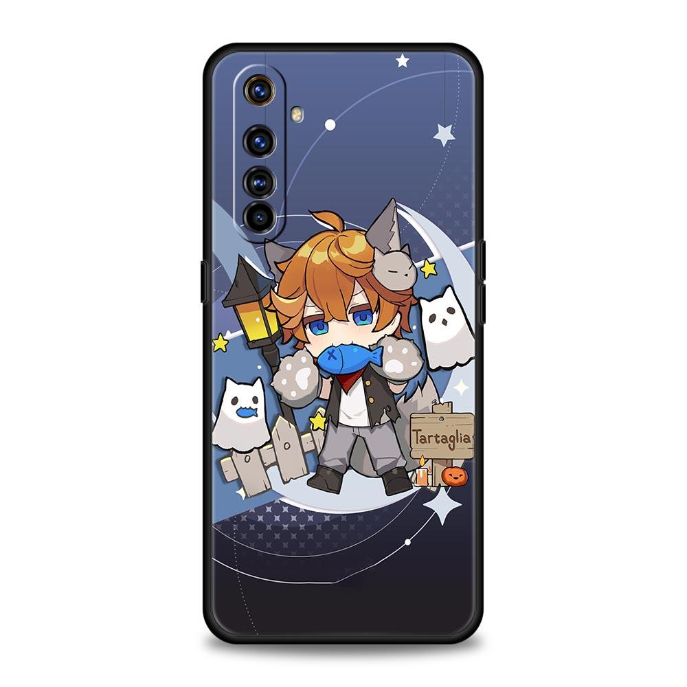 Милый чехол Genshin Impact Xiao для Realme 9, мягкий чехол для Realme 9, 8, 7, 6 GT2 Pro Plus, чехлы для телефонов 5G 8i 9i C3 C21 C11 C25, чехол