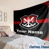 Custom Name FLAMENGO Emblem Design Printed Tapestry, for Bedroom,Livingroom, dormitory, Large Wall Decor, Fabric Decor Fan Birthday Gifts