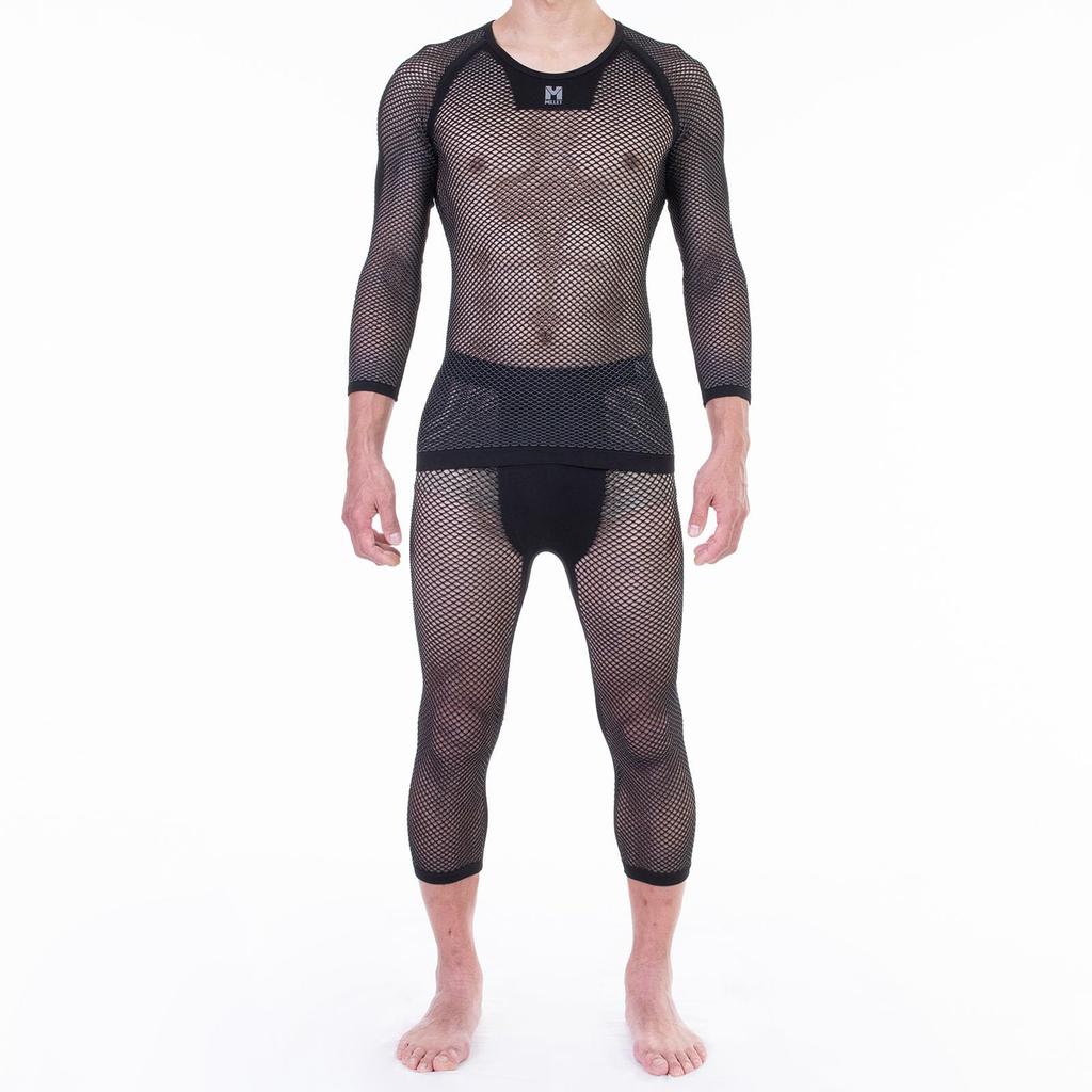 Millet Drynamic Mesh Sleeve Crew Newlogo Оливковый Размеры Мужское 3/4 Белье, MIV01356, (НОВЫЙ ЛОГОТИП), L-XL