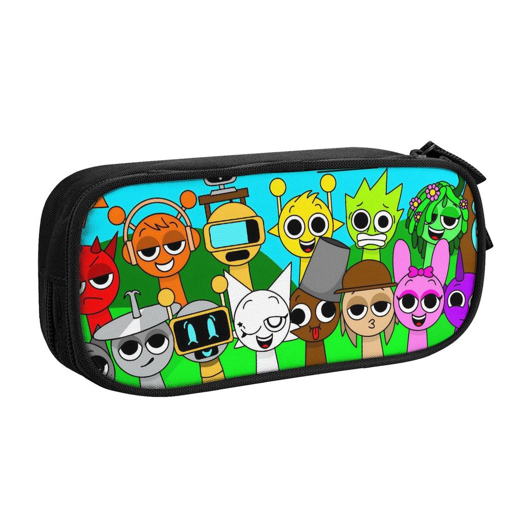Fashion Horror Music Game Sprunk Pencil Case Pencilcases Pen Holder for Girl Boy Big Capacity Bag School Supplies Stationery