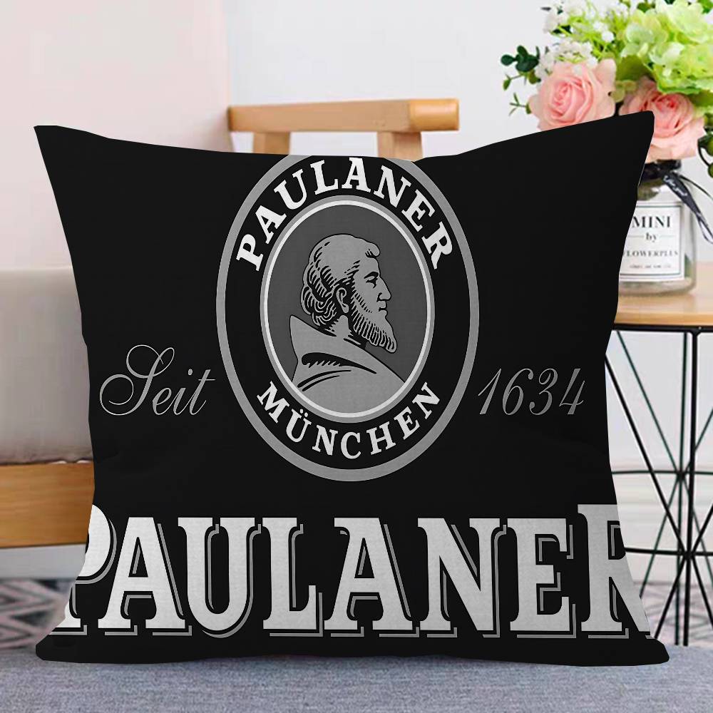 German Beer Paulaner Personalized Pillow Cover Kids Bedroom Wild Party Decor Pillowcase Kid Birthday Shower Gift