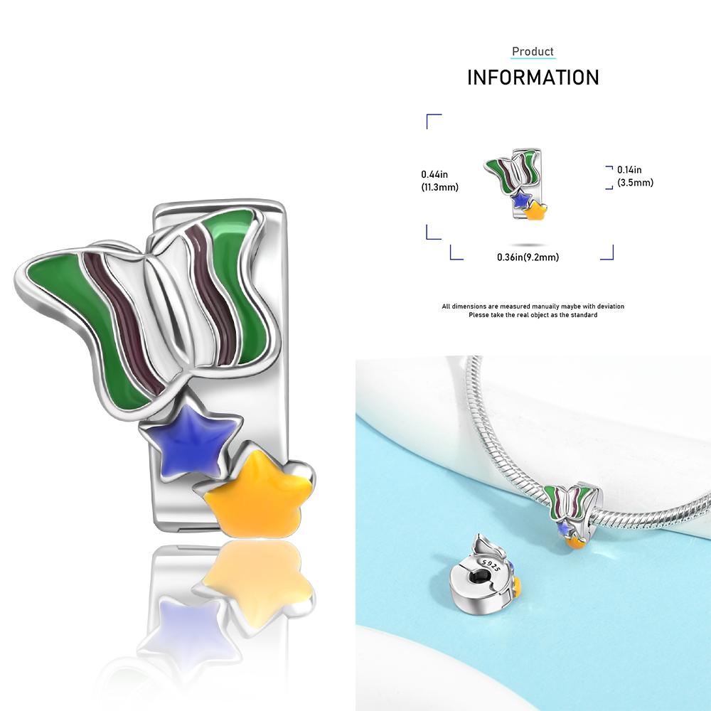 Циркон Сердце Клип Шармы Цветок Клевер Шарм Медь Морская Черепаха Бусины Подходят для DIY Оригинальный Браслет Ювелирные Изделия