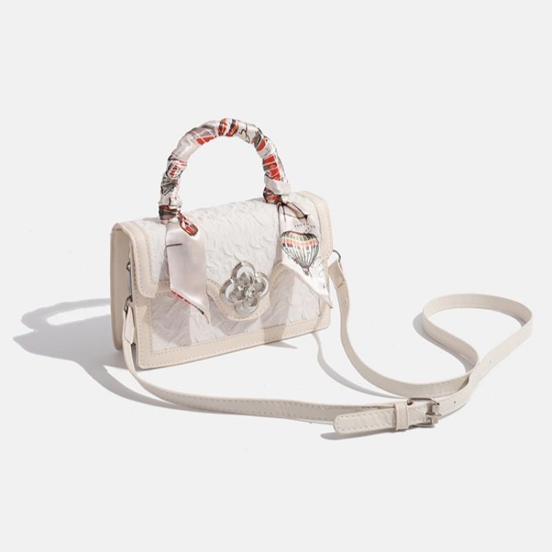 Ielgy Small Square Bag Niche Design High-End Bow Crossbody Bag