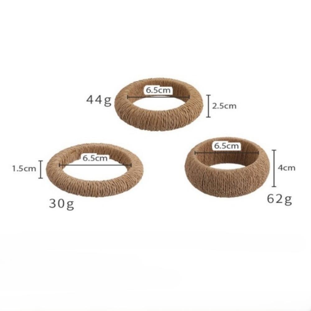 Bohemian Round Woven Bangles Wide Wrist Bangles New Straw Braid Bracelet Gifts