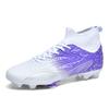 Men Football Boots Long Spikes High Ankle Soccer Shoes AG/TF Kids Outdoor Grass Cleats Soccer Boots Training Sport Football Shoes