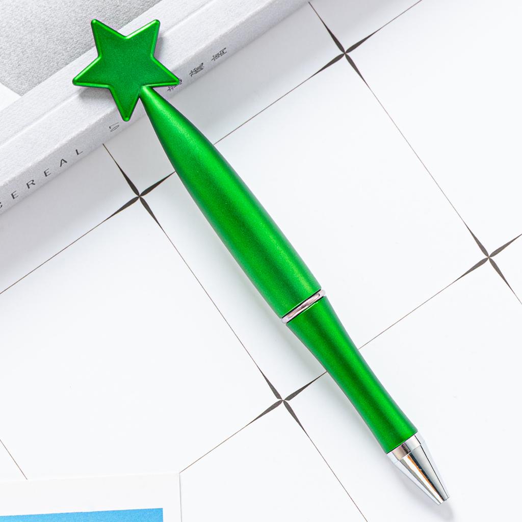 New Arrival Promotional Cheap Assorted Colors Five-pointed Star Shape 1.0mm Black Ink Ball Pens School Office Plastic Pens