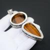 Драгоценный камень «Тигровый глаз», ювелирные изделия ручной работы из стерлингового серебра 925 пробы, кулон, подарки для женщин, подарки для нее, натуральный тигровый глаз, серебряная подвеска