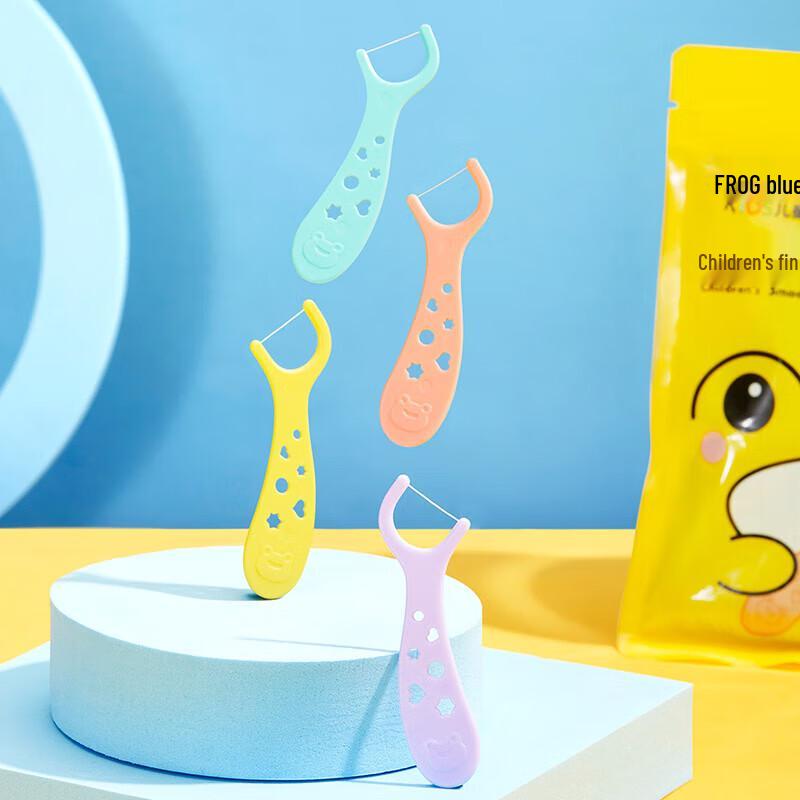 Froggy Kids Soft Toothbrush & Dental Floss Sticks Combo Pack