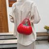 Zipper Pumpkin Shoulder Bag PU Leather Crossbody Tote Bag Adjustable Candy Treat Bag  Gift