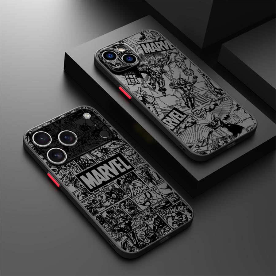 Задняя крышка-чехол для телефона для iPhone 17 Pro Max 16 Plus XS XR 11 14 17e 12 13 Mini Air 15 7 8 SE Логотип Героя Marvel