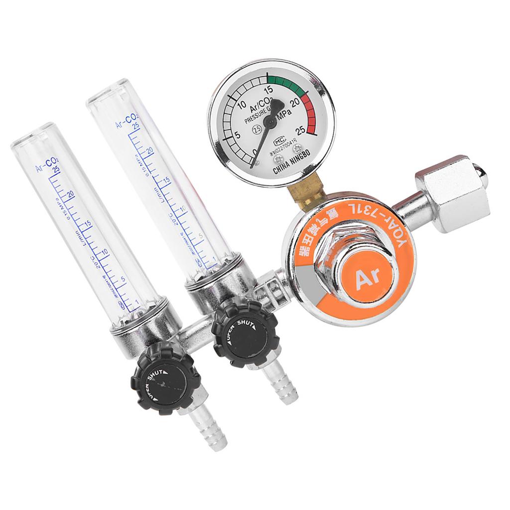 Argon Pressure Regulator Zinc Alloy Double Tube Female Thread G58in Welding Equipment