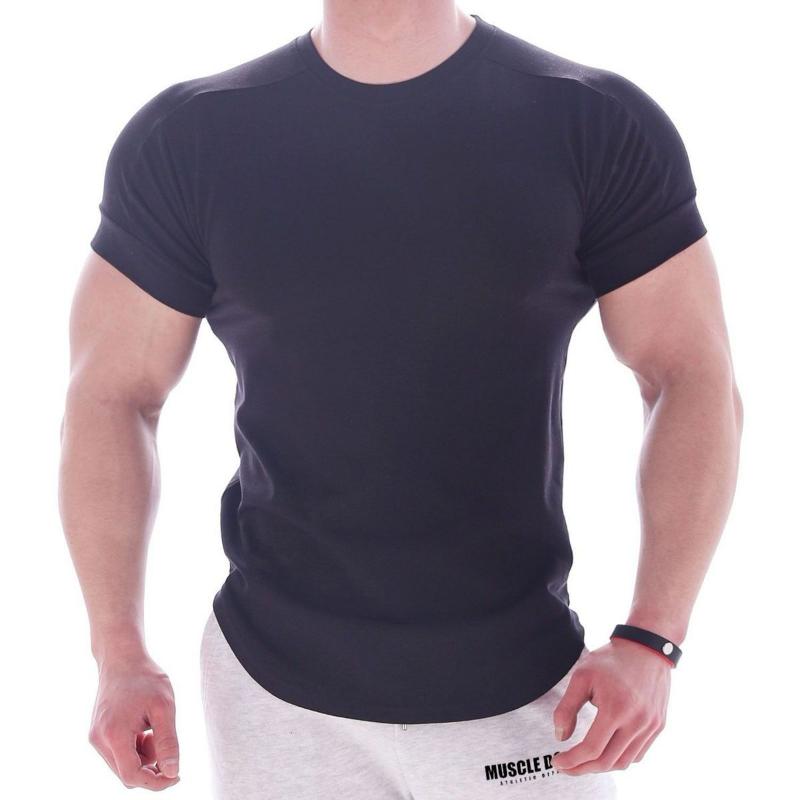 Crew Neck Slim Breathable Running Speed Dry Sports Short Sleeve Men's Fitness T-shirt Muscle Line Top