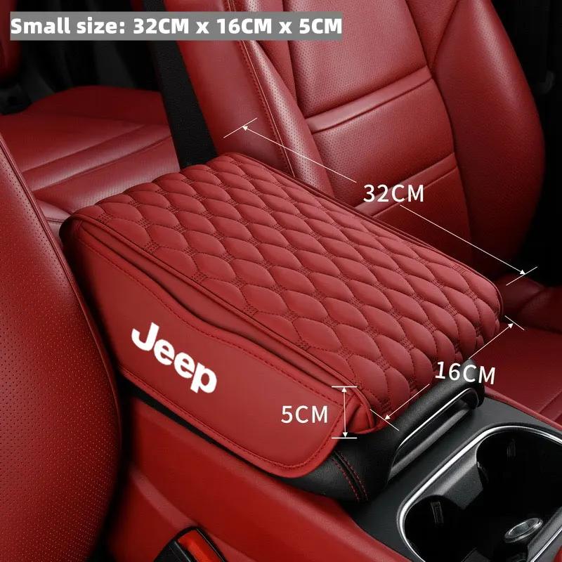 Для автомобиля Jeep Накладка на подлокотник Коврик Кожаный Водонепроницаемая Подкладка для ящика для хранения Для Jeep Grand Cherokee wk2 Wrangler JK Ремешок Gladiator A