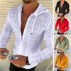 New Casual Slim Long-sleeved Shirt Hoodie Men's Shirt