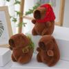 Стильный брелок для ключей Capybara, плюшевое украшение для ключей в виде животного, очаровательная плюшевая сумка, подвеска, аксессуары для любителей животных