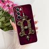 For OPPO Reno 12 Case Reno 12 Pro Cover CPH2625 CPH2629 Fashion Letters Crown Soft Silicone Bumper For OPPO Reno12 Pro 5G Fundas