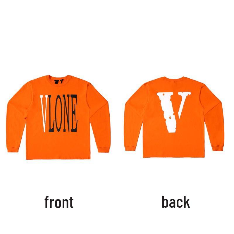 Унисекс худи VLONE с большим V и длинным рукавом - Модный стиль, вдохновленный Ван Ибо