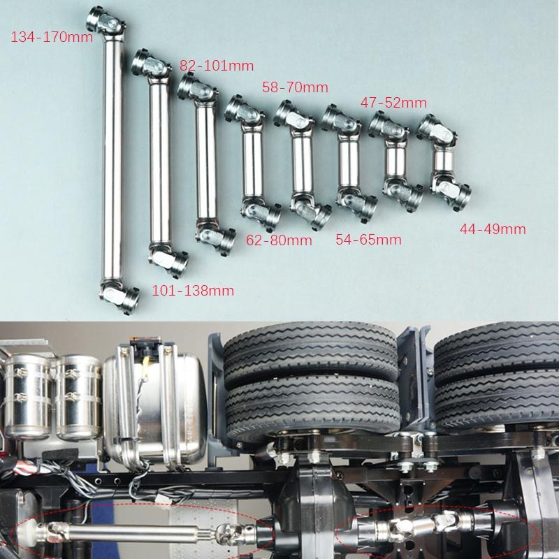 5mm Stainless Steel Spline Inner Hole Universal Joint Drive Shaft CVD Coupling for 1/14 Scale Tamiya Remote Control Truck Tractor Scania